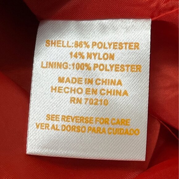 La Cera Women's Red Crane Print Long Jacket With Button Closures Sz XL - Picture 7 of 8